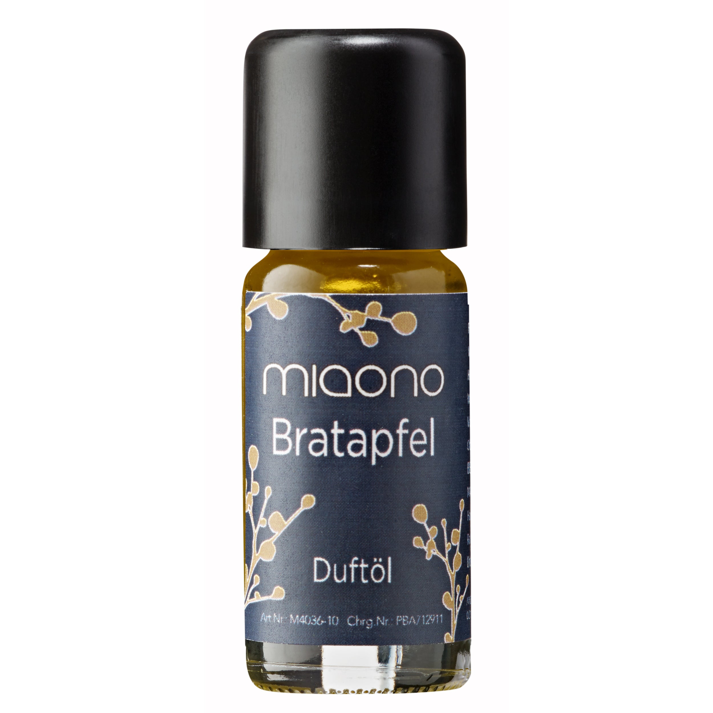 Miaono Duftöl Bratapfel 10ml, in Deutschland abgefüllt, mit einem süß-würzigen Bratapfelduft – ideal für eine gemütliche und winterliche Atmosphäre.