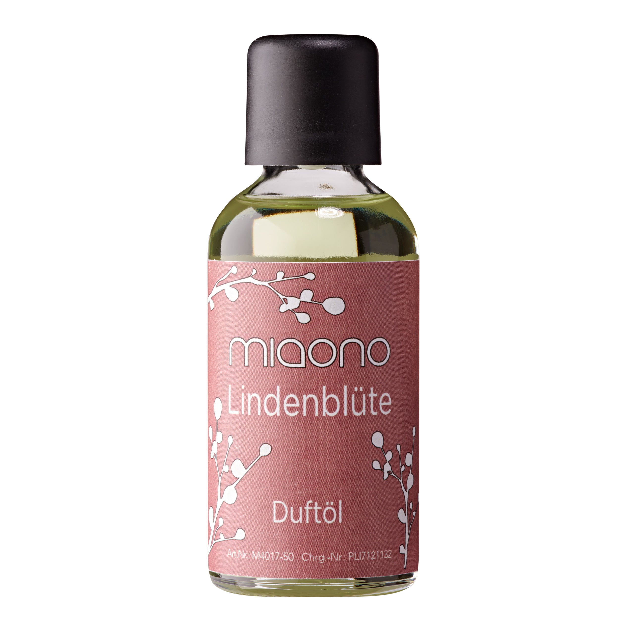 Miaono Duftöl Lindenblüte 50ml, in Deutschland abgefüllt, mit einem zarten und süß-blumigen Lindenblütenduft – perfekt für eine entspannende und harmonische Atmosphäre.