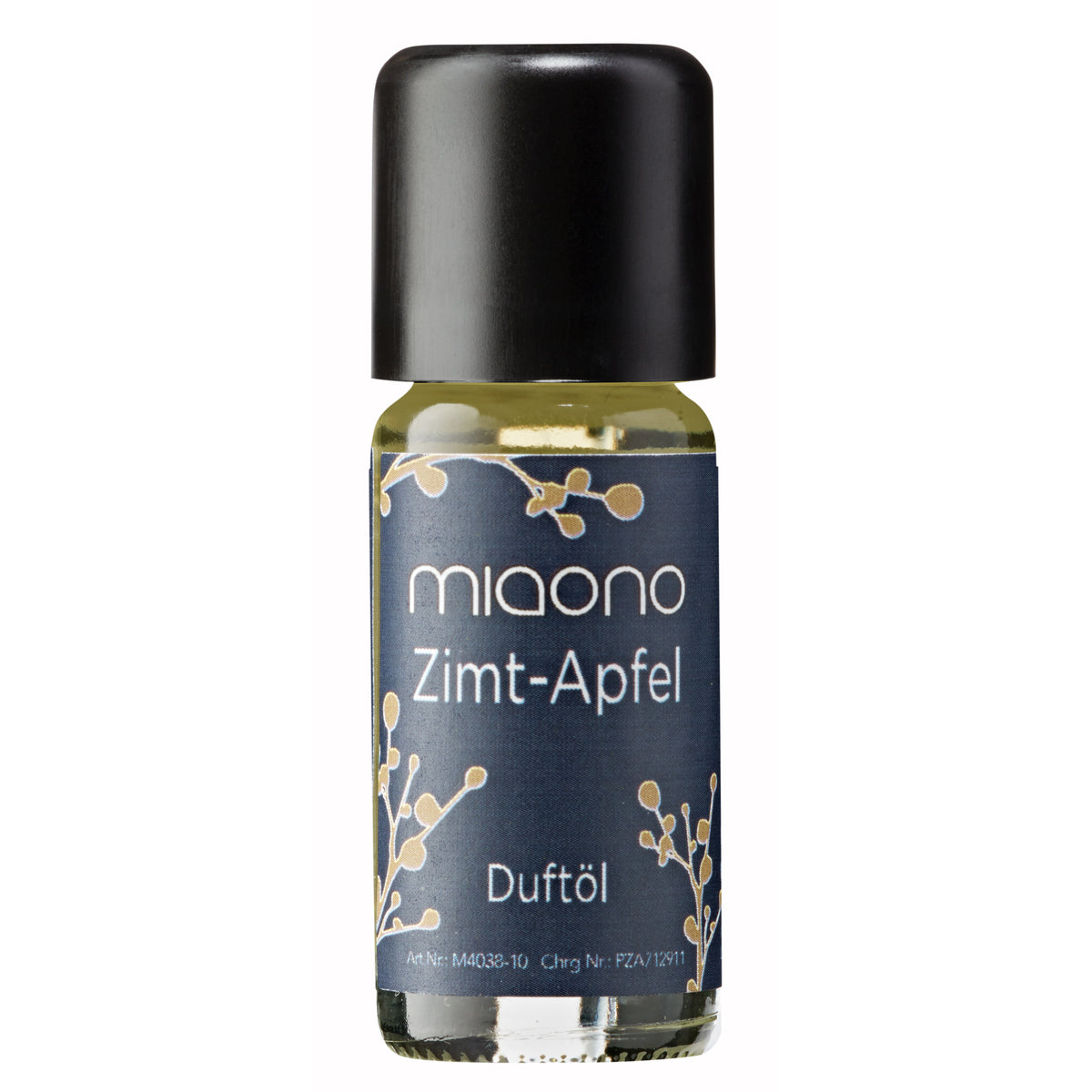 Miaono Duftöl Zimt-Apfel 10ml, in Deutschland abgefüllt, mit einem warmen, würzigen Zimt- und fruchtigen Apfelduft – ideal für eine gemütliche und herbstliche Atmosphäre.