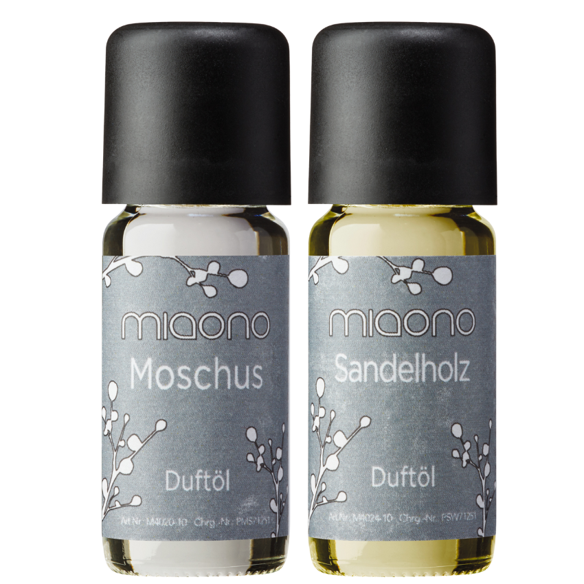 Miaono Duftöl-Set Herbst – Sandelholz & Moschus für eine warme, gemütliche Atmosphäre, ideal für Diffusoren & Aromatherapie.