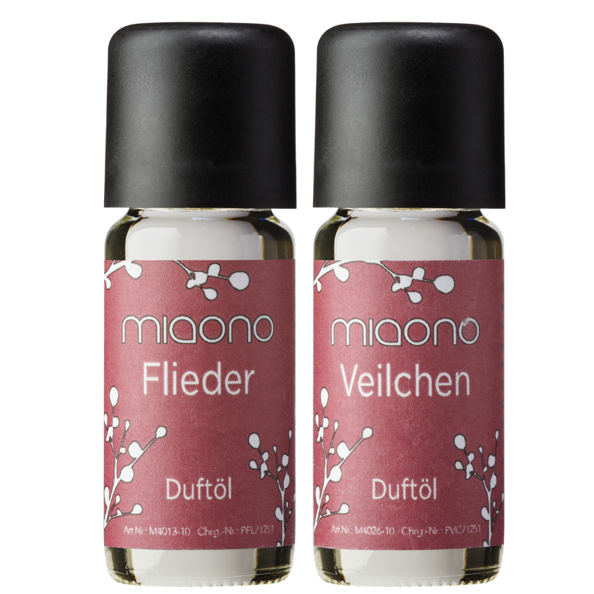 Miaono Duftöl-Set Sommer – Enthält Flieder & Veilchen, frische & florale Duftöle für ein sommerliches Dufterlebnis im Zuhause.